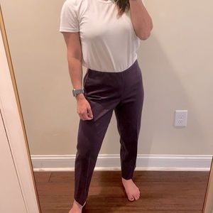 St. John Straight Leg Side Zip Cropped Ankle Pants